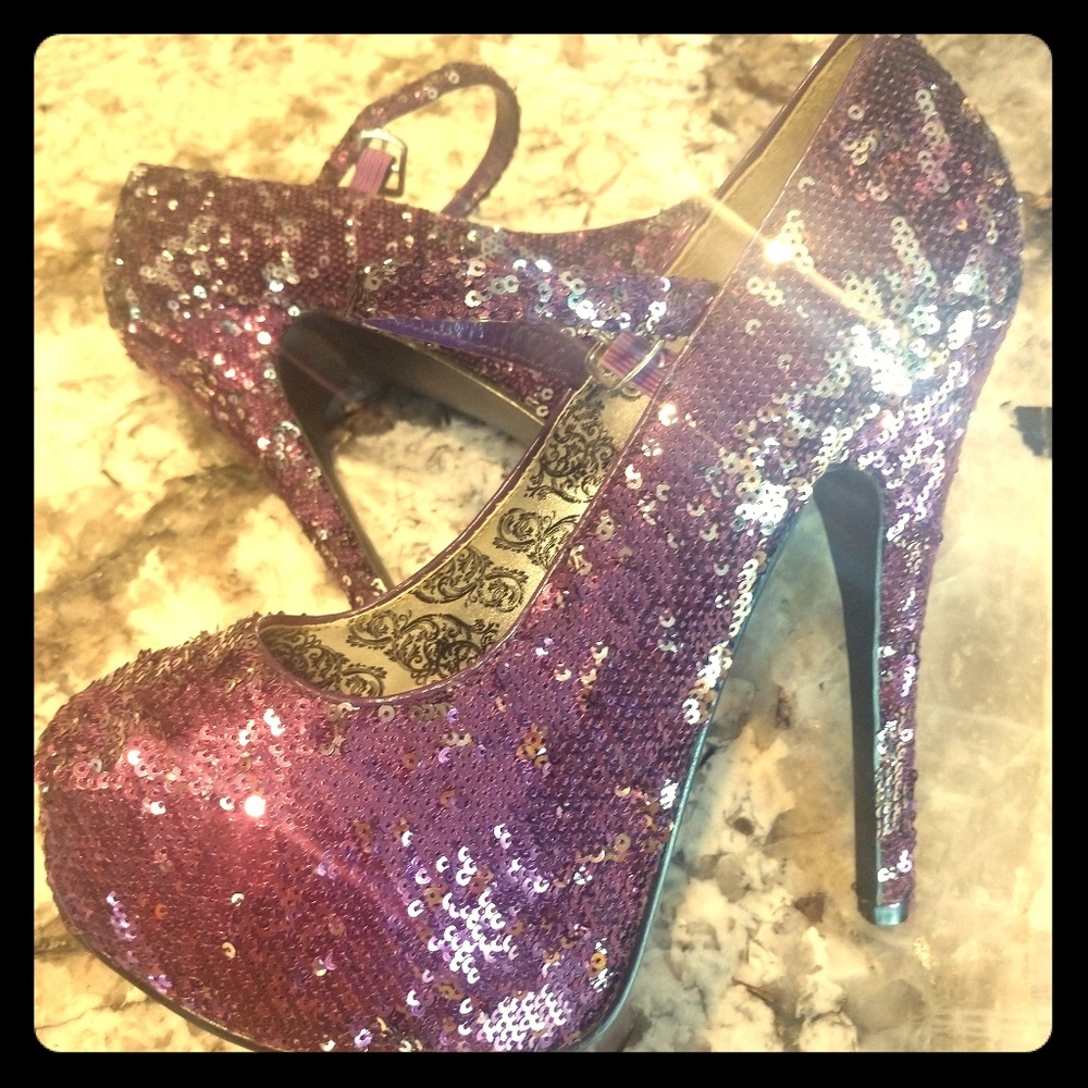 Bordello mermaid sequin platforms